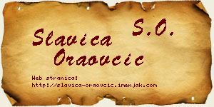 Slavica Oraovčić vizit kartica